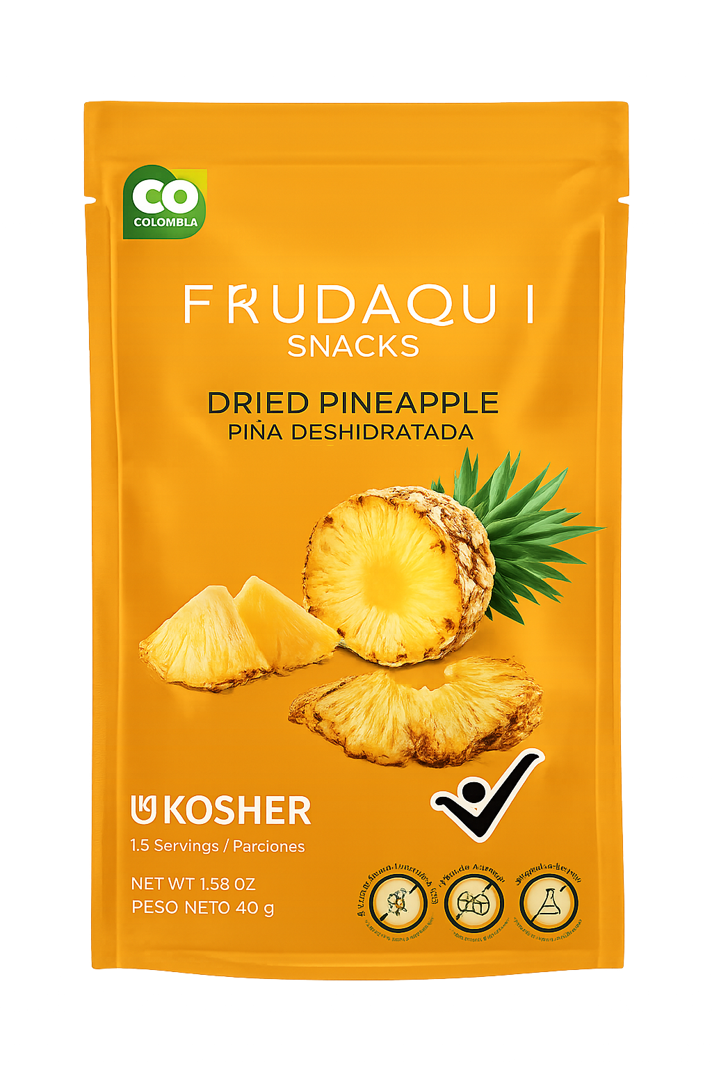 Snack de Fruta Deshidratada Piña x40g